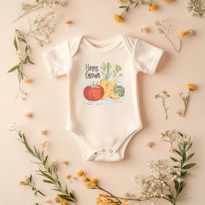 Home Grown Garden Veggie Baby Bodysuit – Watercolor Baby Gift