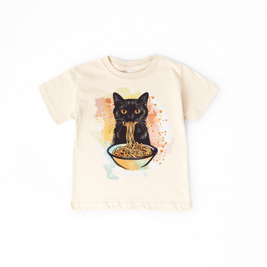 Ramen Cat Kids T-Shirt – Kawaii Noodle Bowl Tee