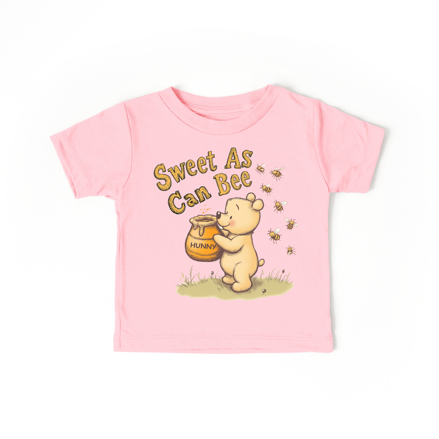 Sweet As Can Bee Baby Bodysuit – Honey Bear with Bees Design