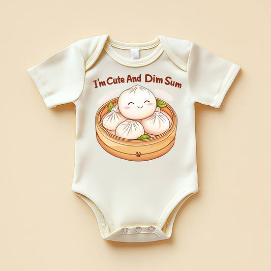 I’m Cute and Dim Sum Baby Bodysuit – Funny Foodie Baby Outfit