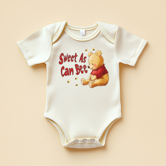 Sweet As Can Bee Baby Bodysuit – Cute Bear & Bumblebee Outfit