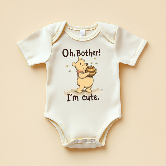 Oh Bother I’m Cute Baby Bodysuit – Classic Bear Honey Jar Outfit