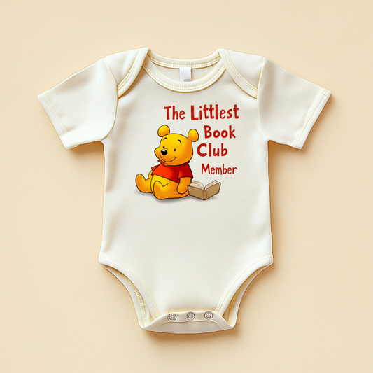 The Littlest Book Club Member Baby Bodysuit – Cute Reading Bear Outfit