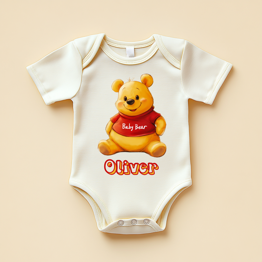 Personalized Baby Bear Bodysuit – Custom Name Baby Outfit