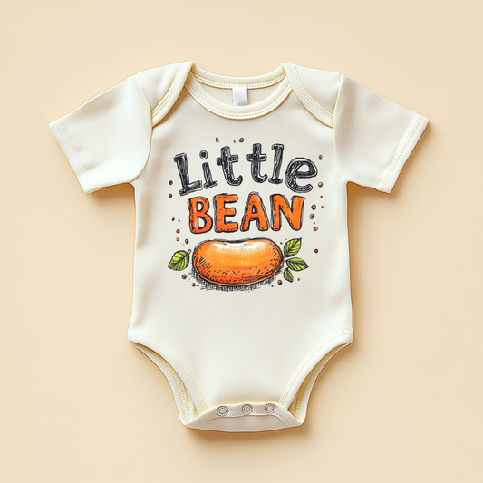 Little Bean Baby Bodysuit – Hand-Drawn Bold Bean Baby Outfit