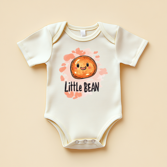 Little Bean Baby Bodysuit – Cute Organic Food-Themed Baby Outfit