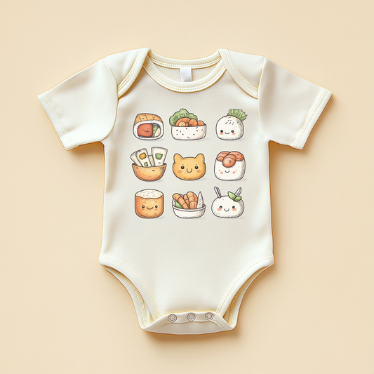 Kawaii Sushi Squad Baby Bodysuit – Cute Japanese Food Baby Outfit