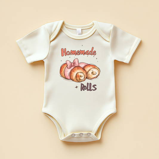 Homemade Rolls – Funny Foodie Baby Bodysuit