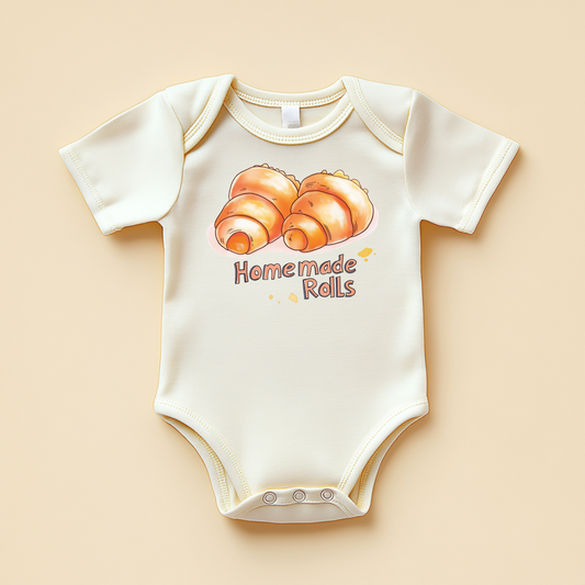Homemade Rolls – Funny Foodie Baby Bodysuit