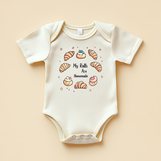 My Rolls Are Homemade – Funny Baby Girl Bodysuit
