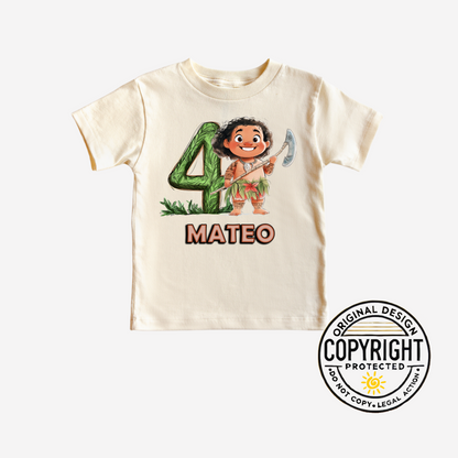 Maui Birthday Boy Shirt - Custom Moana-Themed Party Outfit