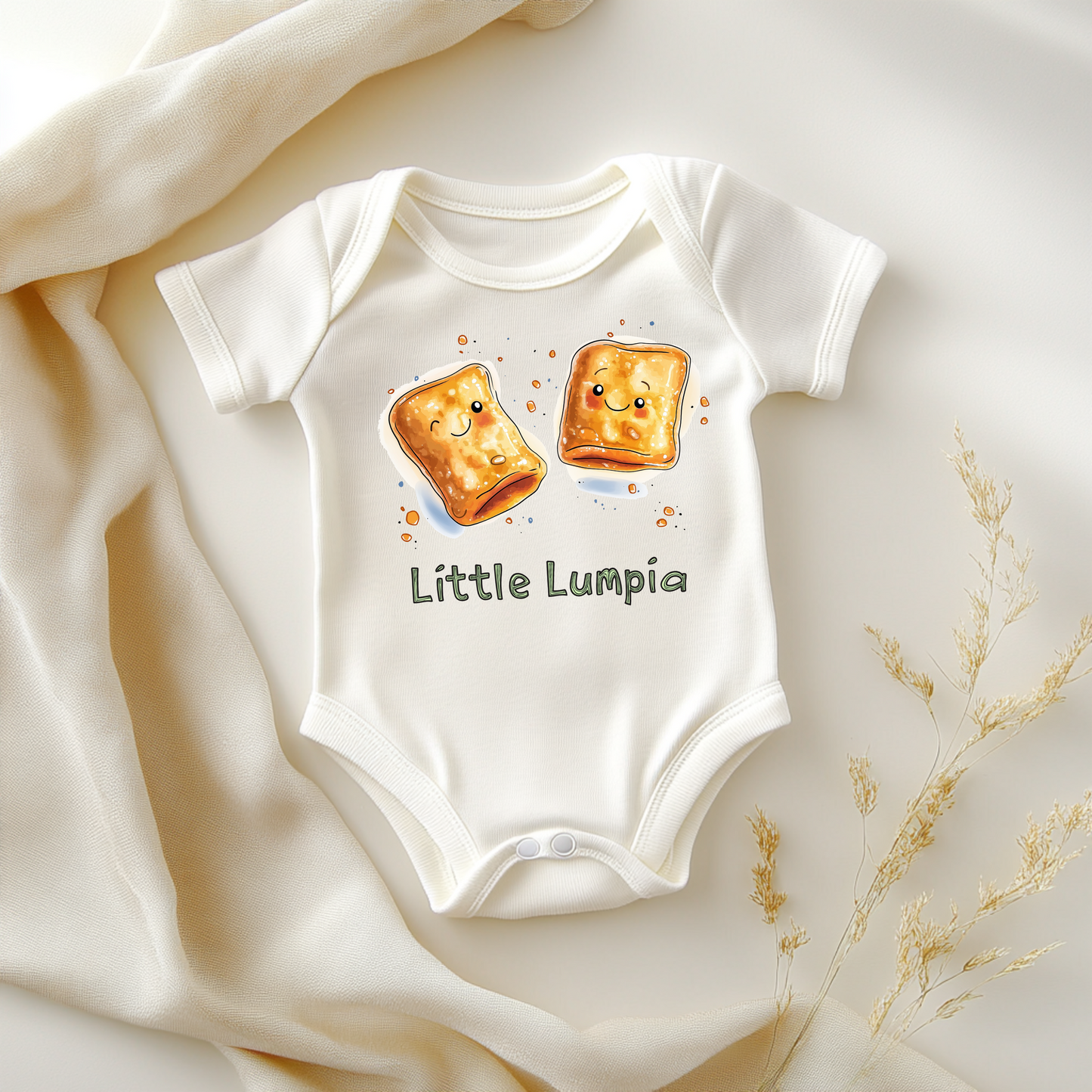 Little Lumpia – Funny Filipino Food Baby Bodysuit