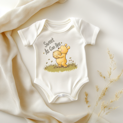 Sweet As Can Bee Baby Bodysuit – Classic Bear Honey Baby Outfit