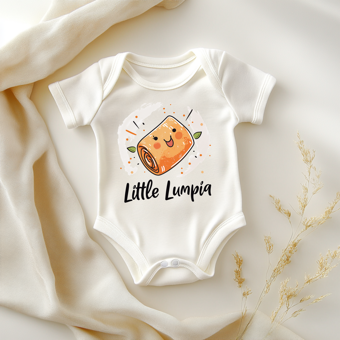Little Lumpia – Funny Filipino Food Baby Bodysuit
