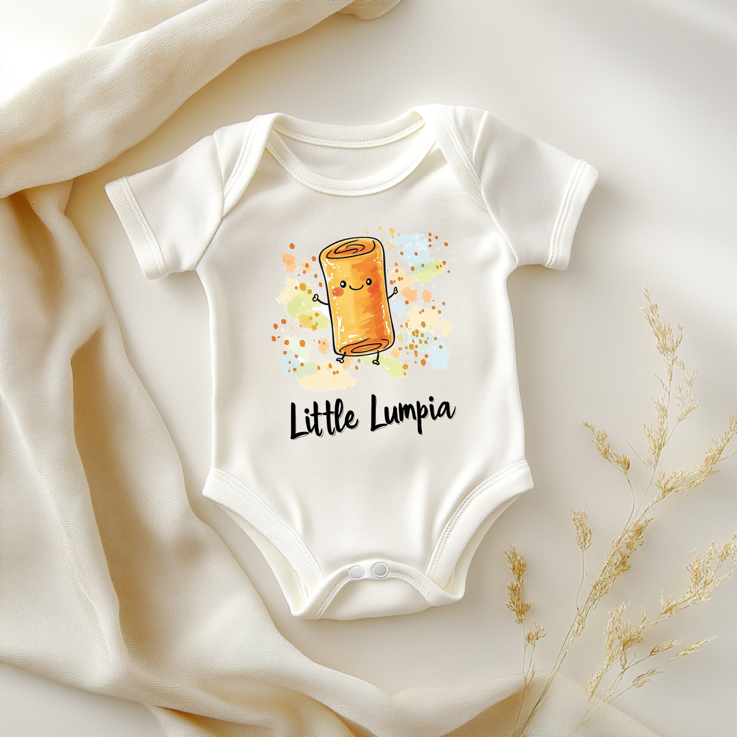 Little Lumpia – Funny Filipino Food Baby Bodysuit