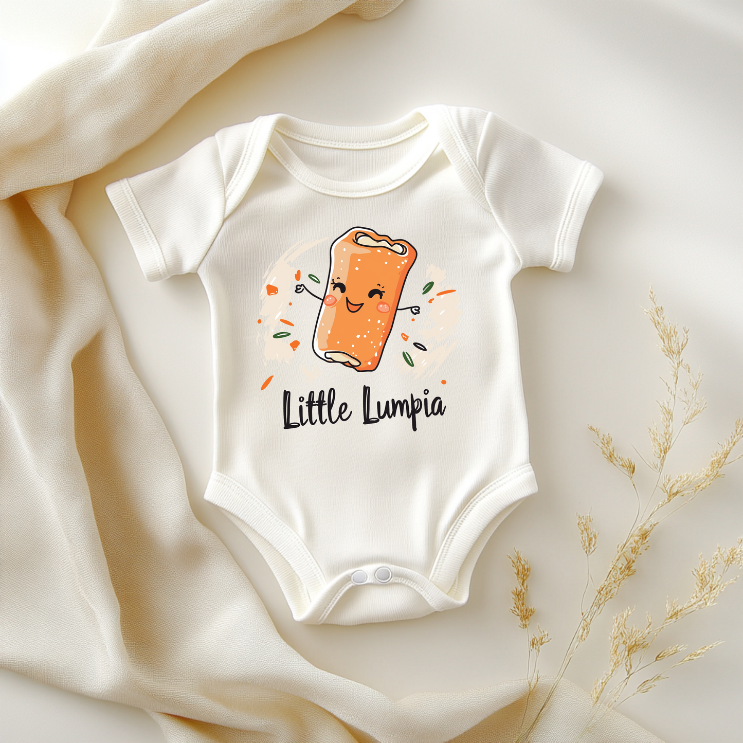 Little Lumpia – Funny Filipino Food Baby Bodysuit