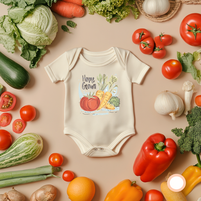 Home Grown Garden Veggie Baby Bodysuit – Watercolor Baby Gift