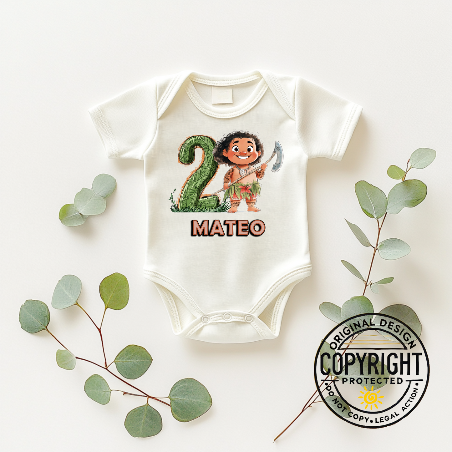 Maui Birthday Boy Shirt - Custom Moana-Themed Party Outfit