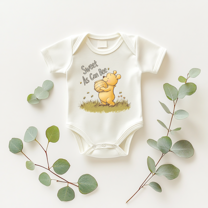 Sweet As Can Bee Baby Bodysuit – Classic Bear Honey Baby Outfit