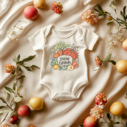 Home Grown Baby Bodysuit – Organic Vegetable Baby Outfit