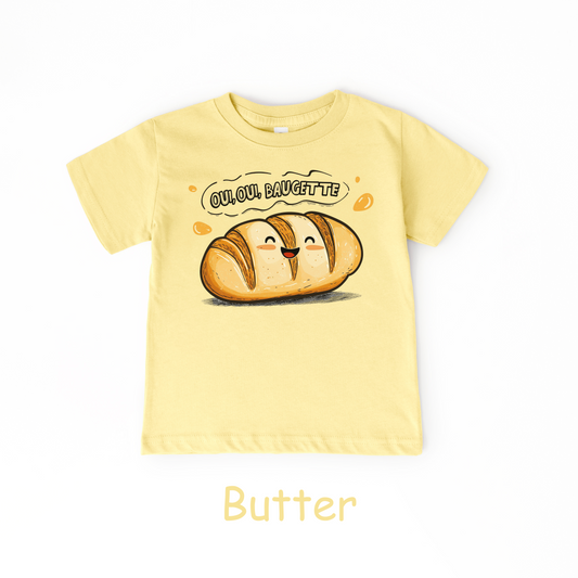Oui Oui Baguette Kids T-Shirt – French Bread Toddler Tee