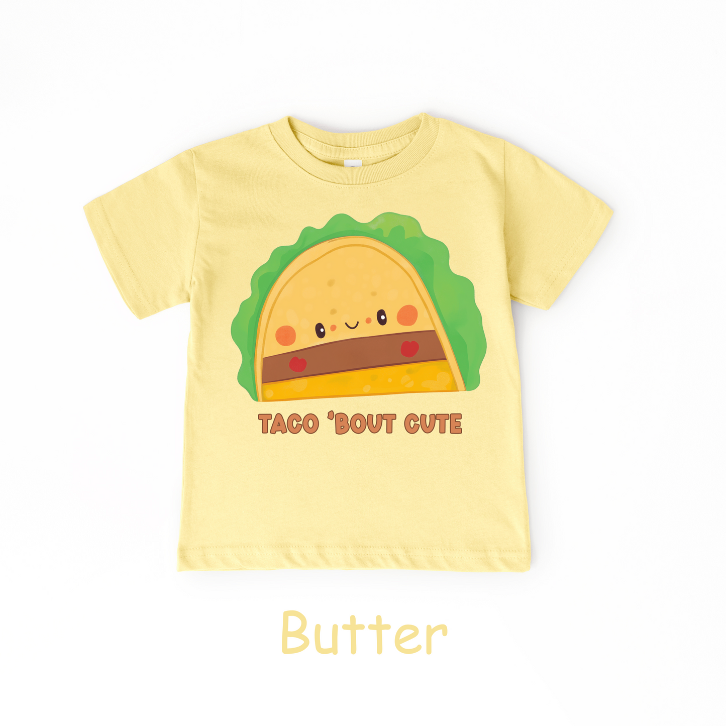 Taco ’Bout Cute Kids T-Shirt – Funny Kawaii Taco Design