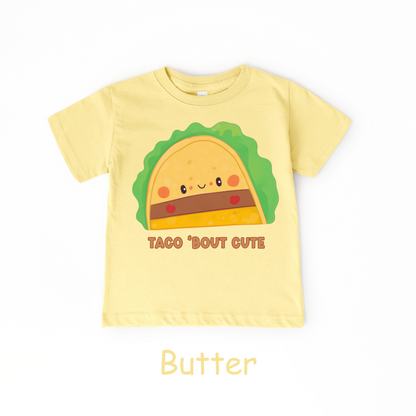 Taco ’Bout Cute Kids T-Shirt – Funny Kawaii Taco Design