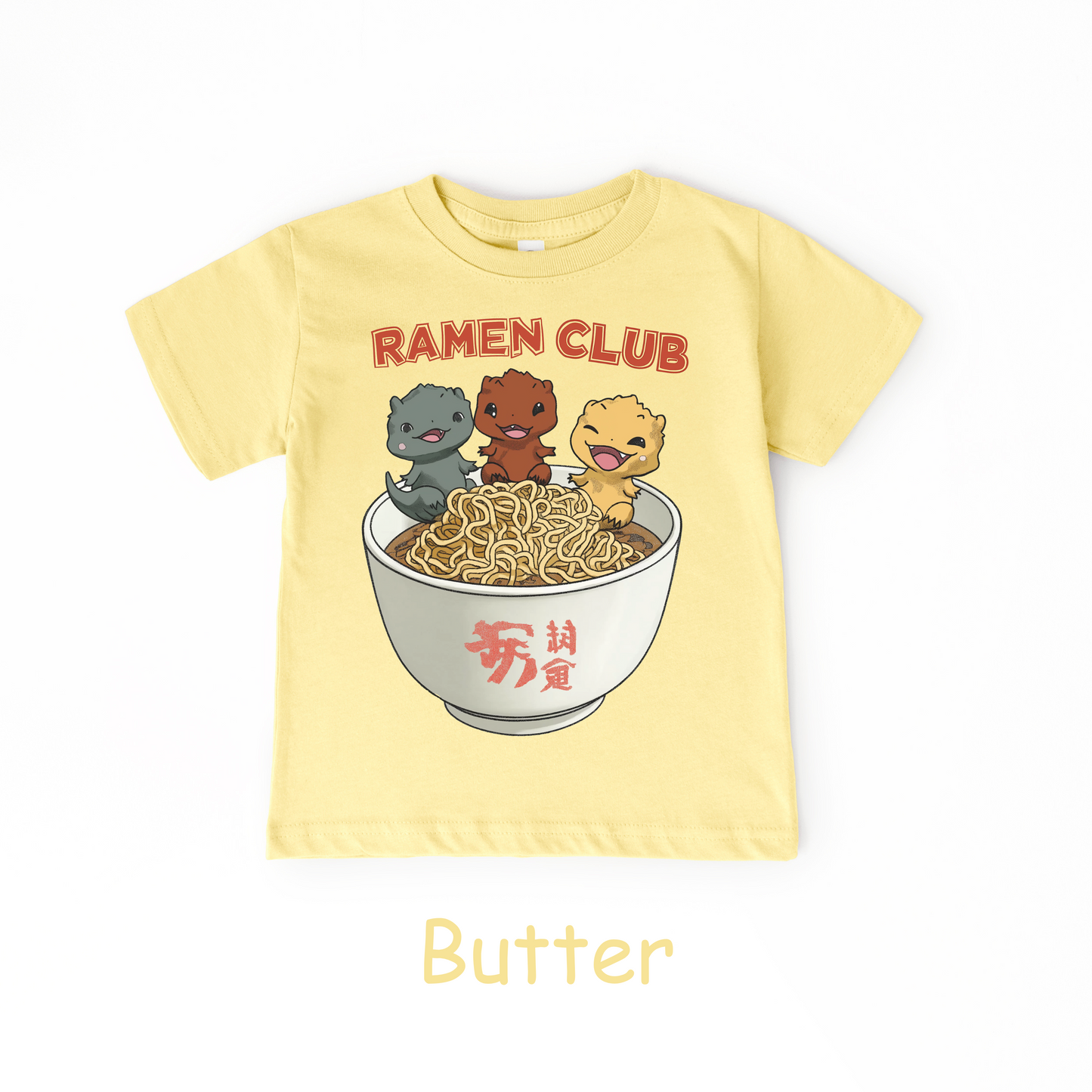 Ramen Club Kids T-Shirt – Cute Otters in a Noodle Bowl Tee