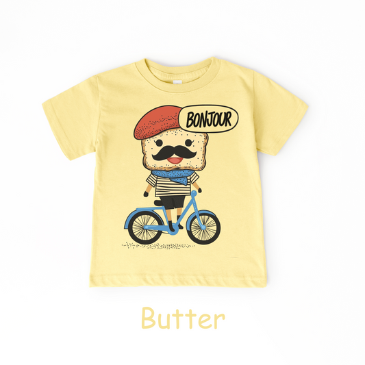 Bonjour Toast Kids T-Shirt – French-Inspired Toddler Tee