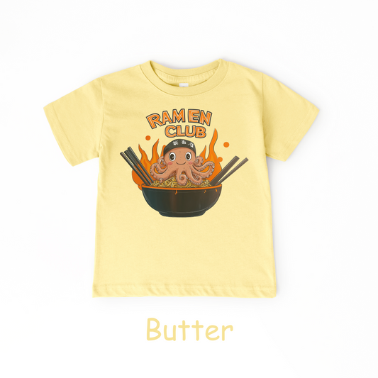 Ramen Club Kids T-Shirt – Spicy Octopus Noodle Bowl Tee