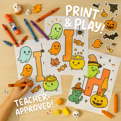 Halloween Alphabet Adventure | Kids Printable ABC Activity Book