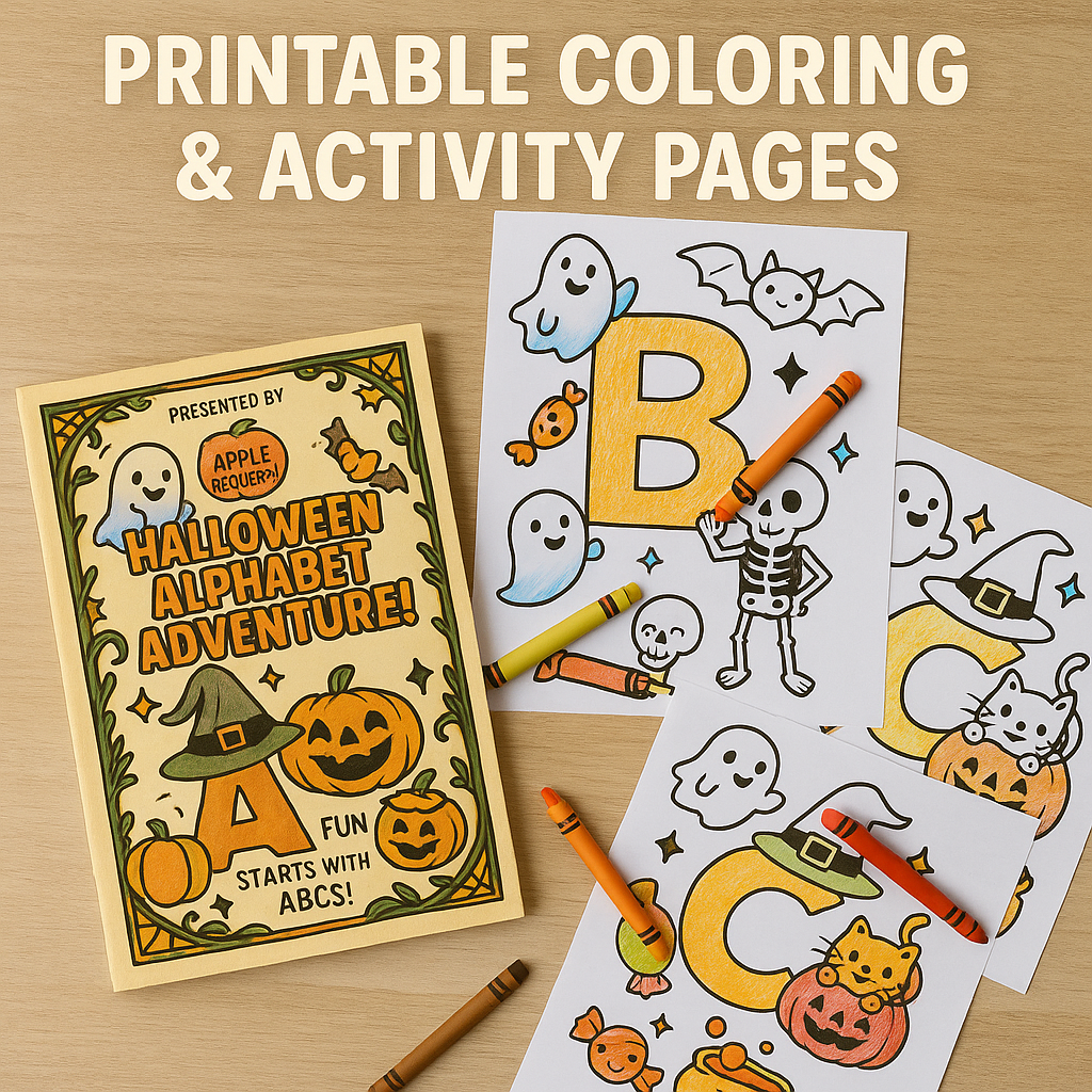 Halloween Alphabet Adventure | Kids Printable ABC Activity Book