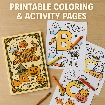 Halloween Alphabet Adventure | Kids Printable ABC Activity Book