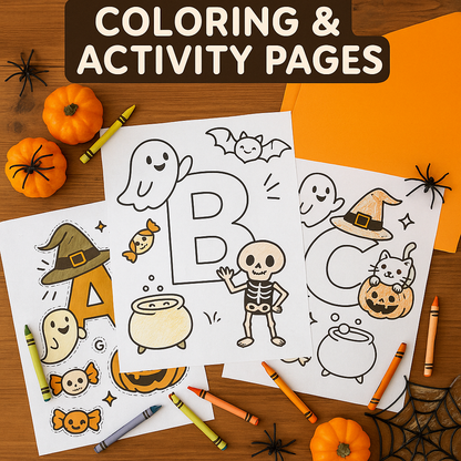 Halloween Alphabet Adventure | Kids Printable ABC Activity Book