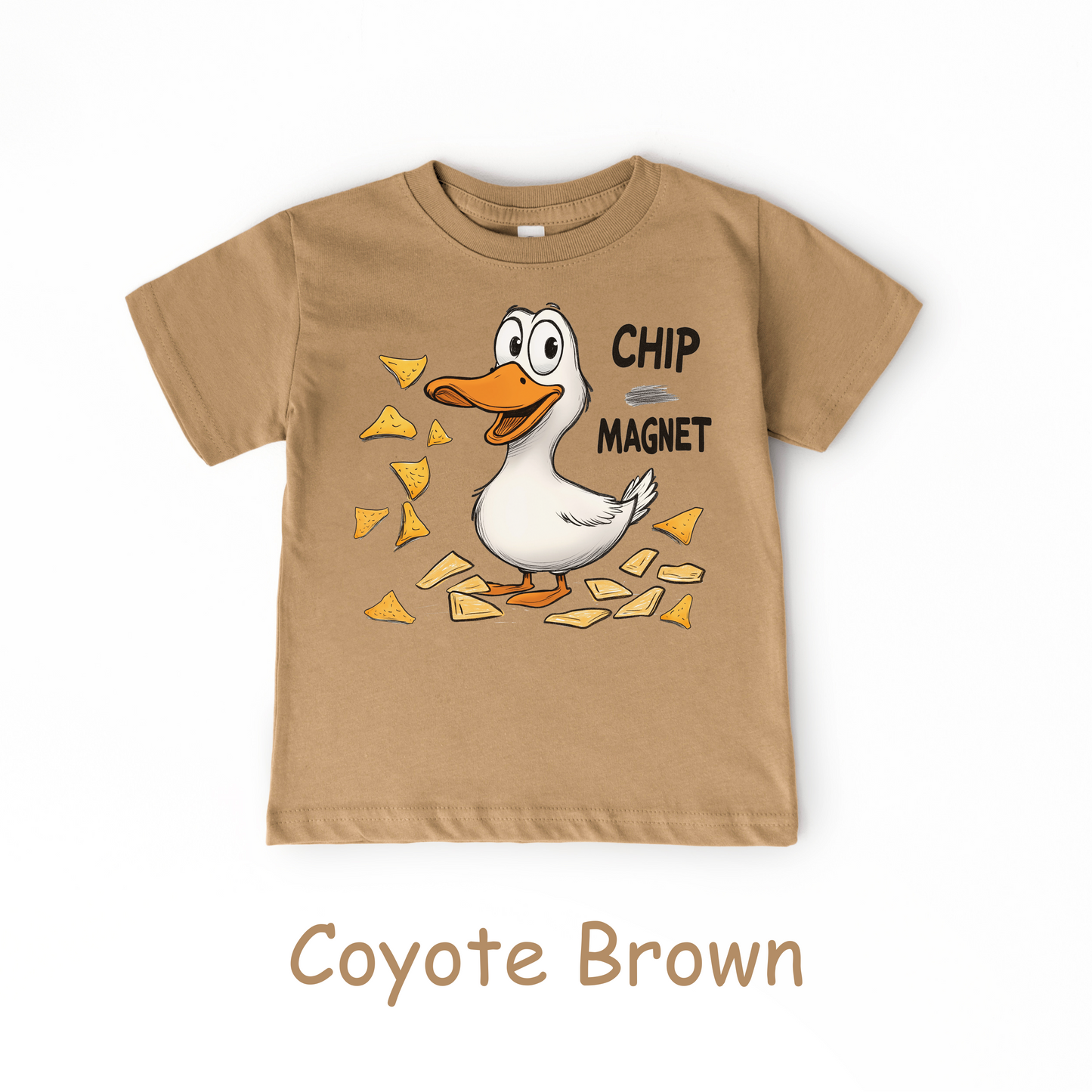 Chip Magnet Duck Toddler Tee – Funny Snack-Lover Shirt for Kids