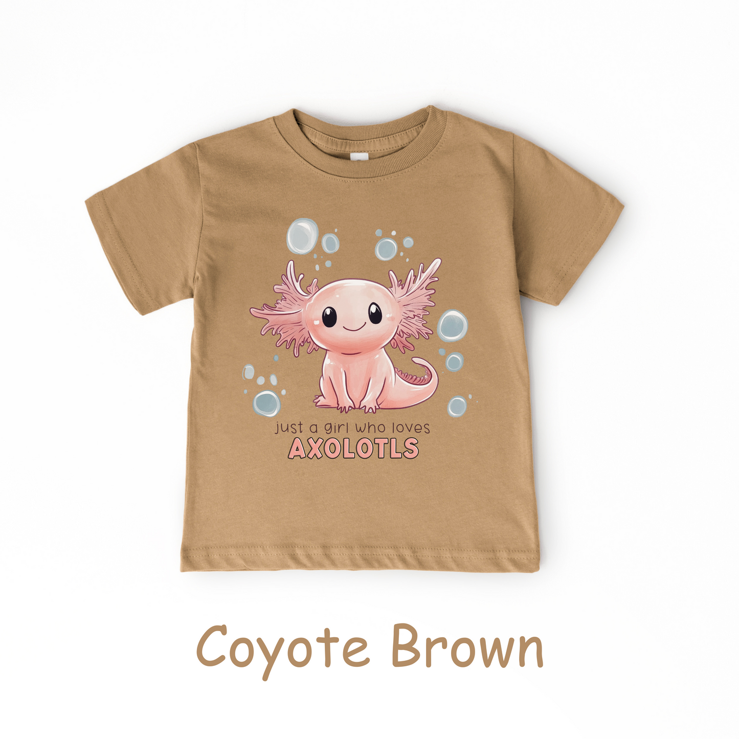 Just a Girl Who Loves Axolotls Kids T-Shirt – Cute Water Animal Tee
