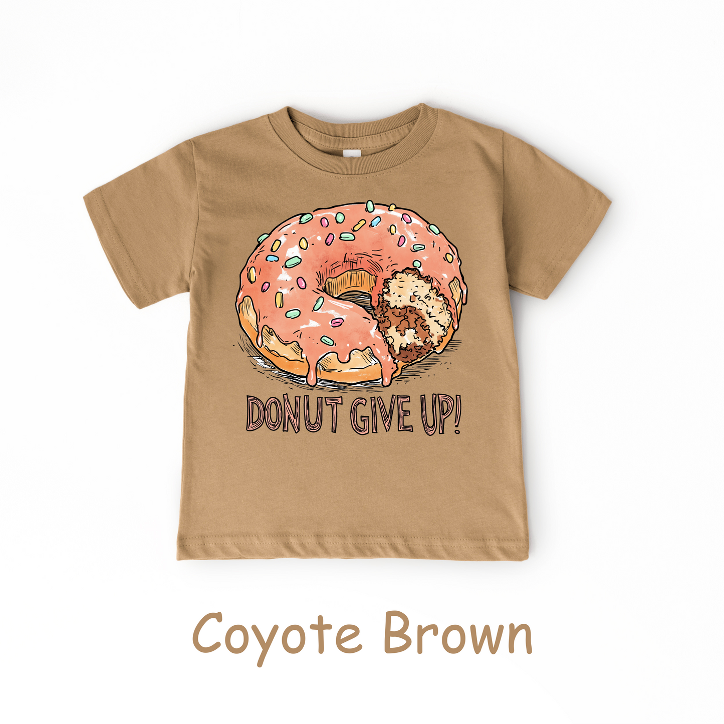 Donut Give Up! Kids T-Shirt – Fun Food Pun Tee