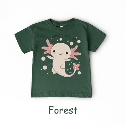 I Axolotl Questions Kids T-Shirt – Cute Aquatic Animal Pun