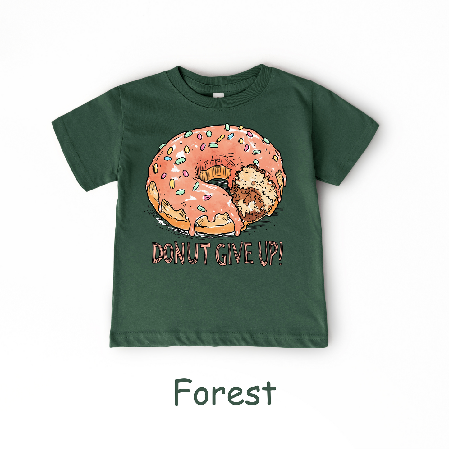 Donut Give Up! Kids T-Shirt – Fun Food Pun Tee