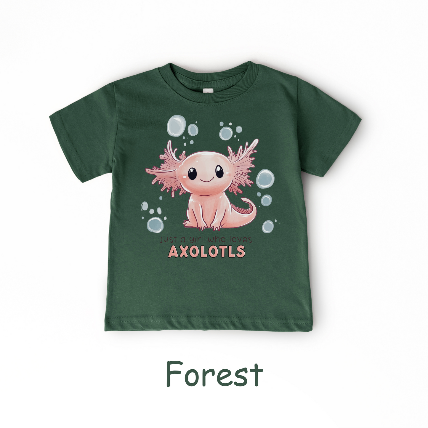 Just a Girl Who Loves Axolotls Kids T-Shirt – Cute Water Animal Tee