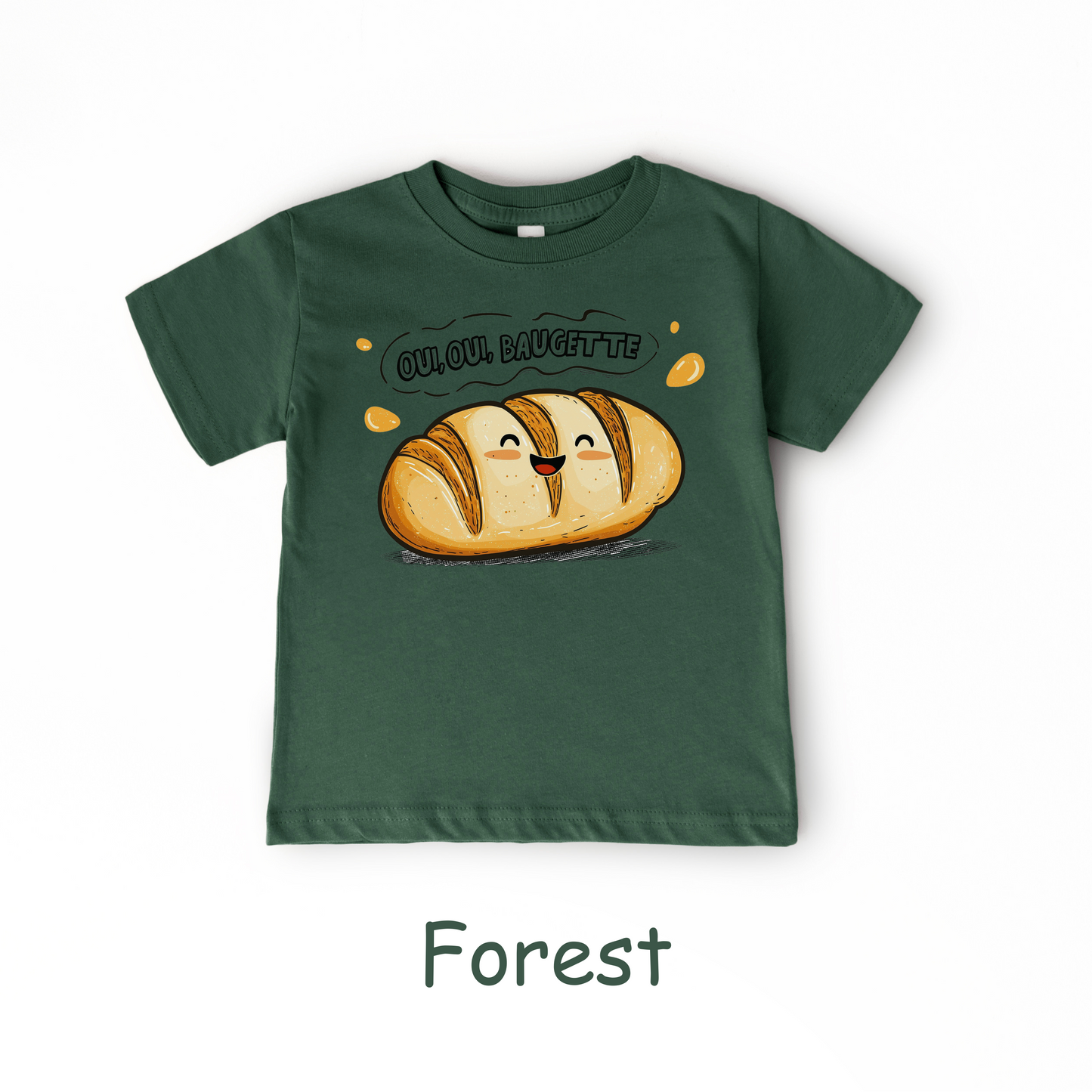 Oui Oui Baguette Kids T-Shirt – French Bread Toddler Tee
