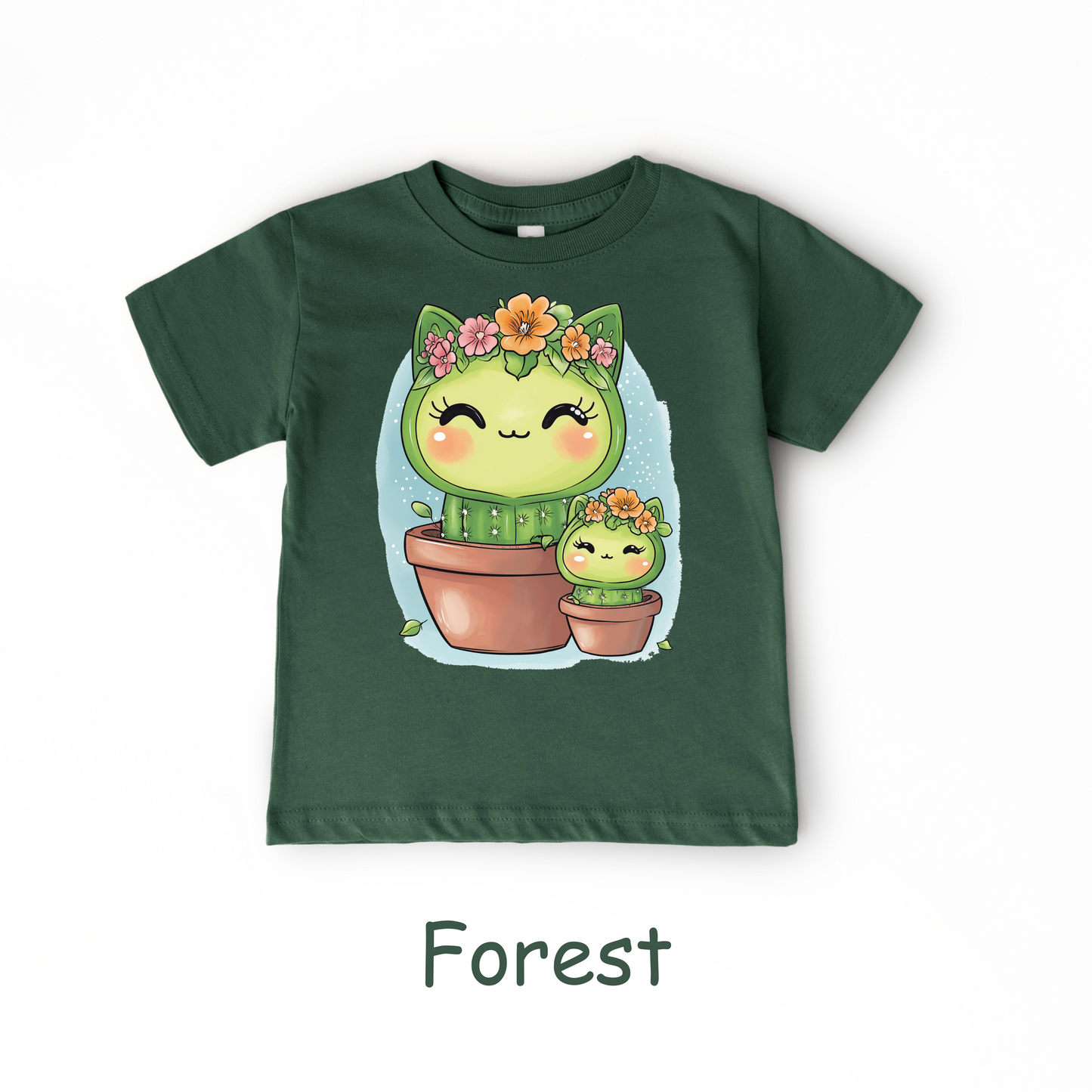 Cactus Kitty Duo Kids T-Shirt – Cute Cat and Cactus Toddler Tee