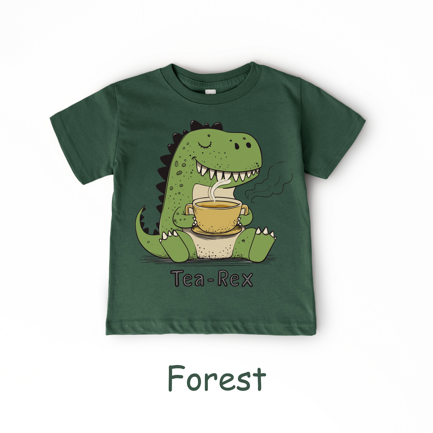 Tea-Rex Toddler T-Shirt – Funny Dinosaur Shirt for Kids