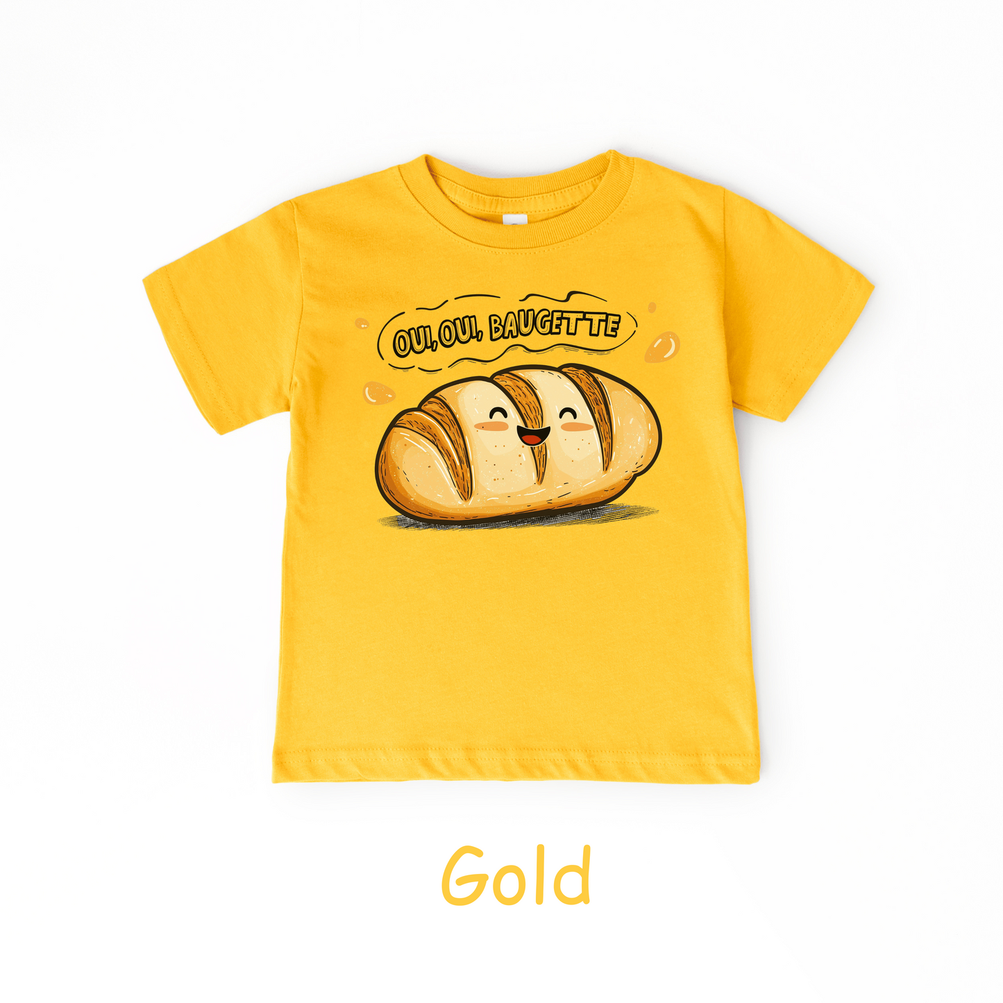 Oui Oui Baguette Kids T-Shirt – French Bread Toddler Tee