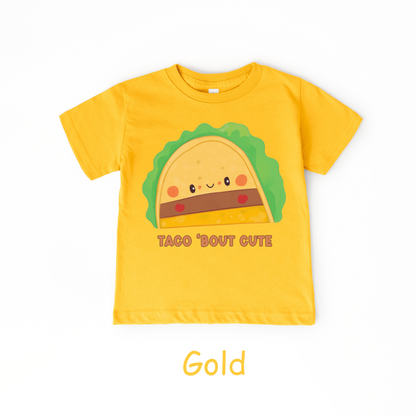 Taco ’Bout Cute Kids T-Shirt – Funny Kawaii Taco Design