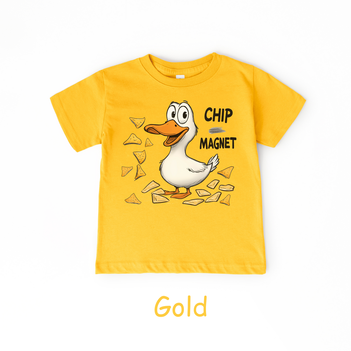 Chip Magnet Duck Toddler Tee – Funny Snack-Lover Shirt for Kids