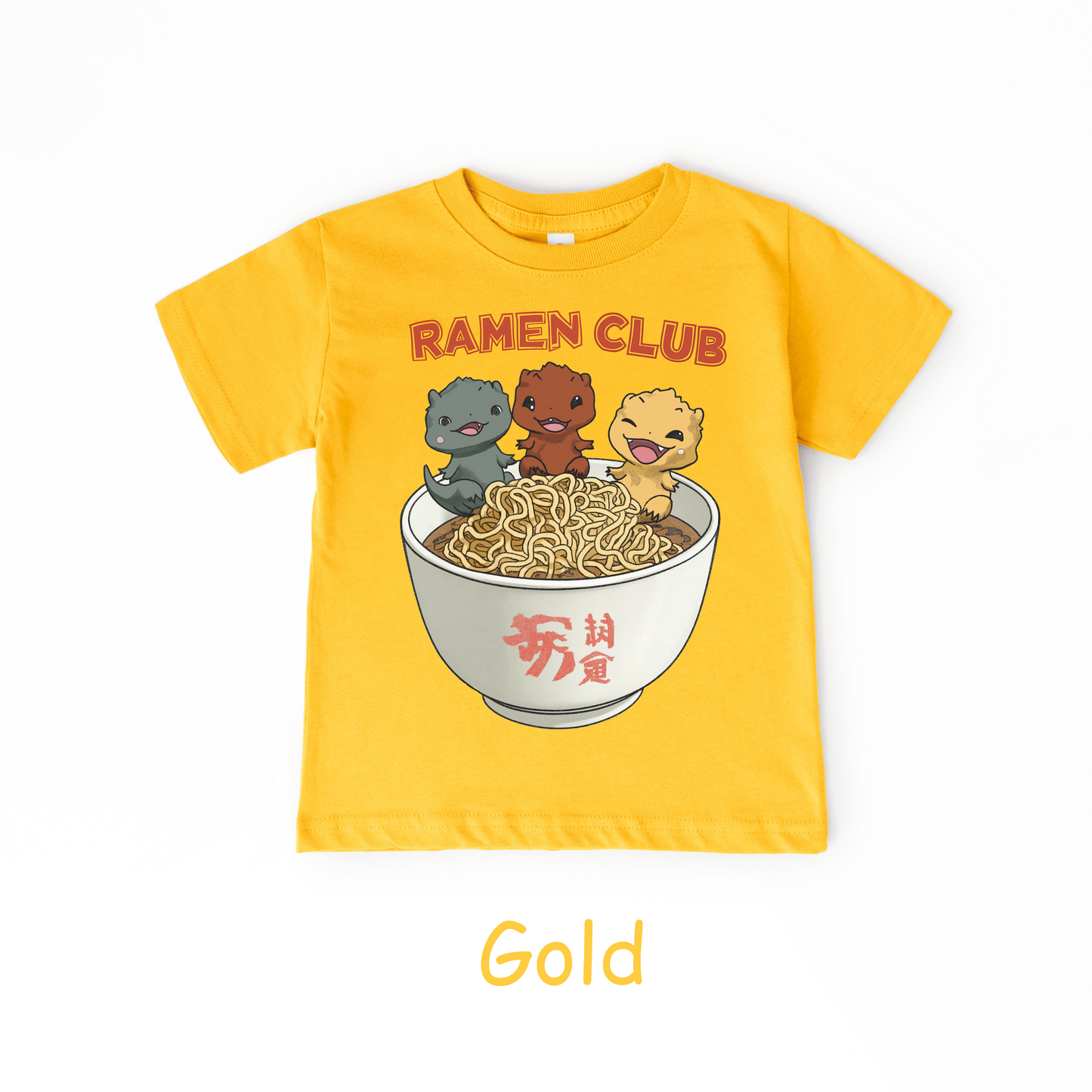 Ramen Club Kids T-Shirt – Cute Otters in a Noodle Bowl Tee