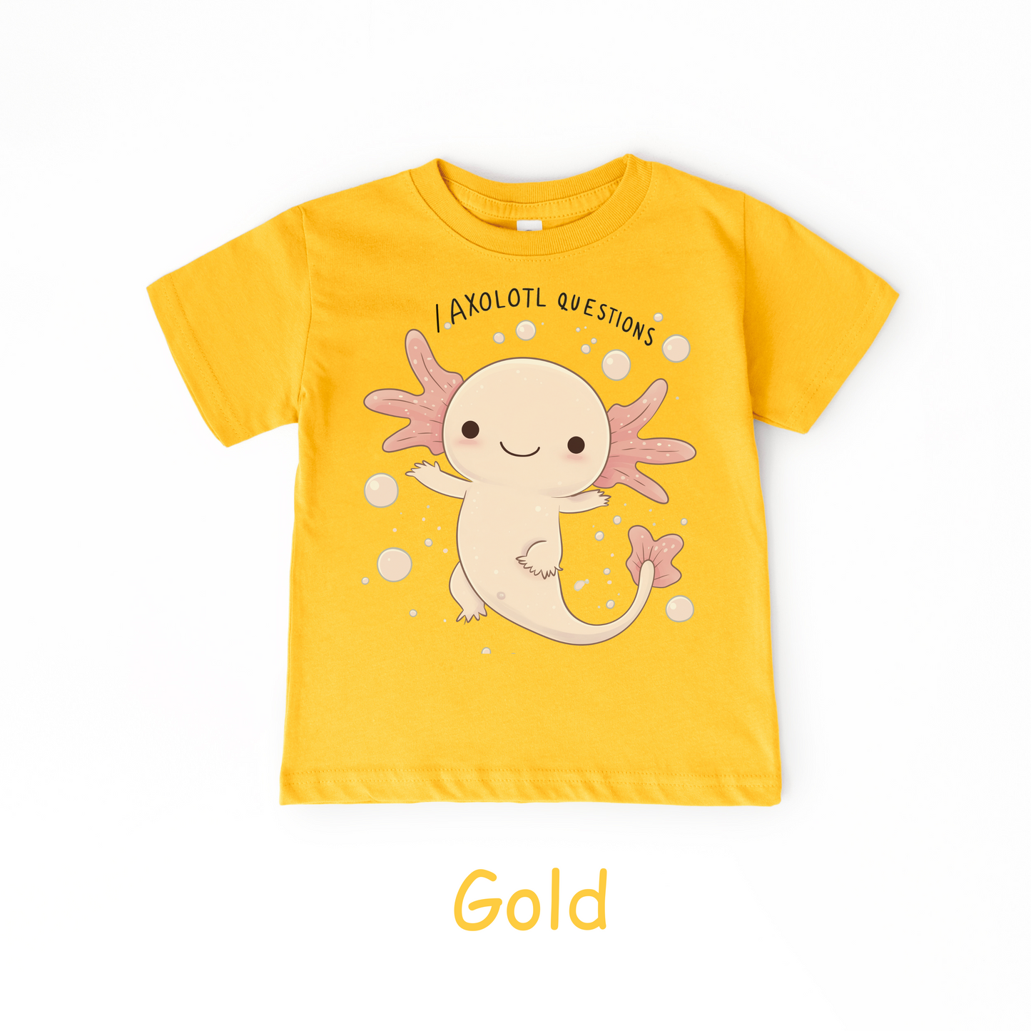 I Axolotl Questions Kids T-Shirt – Cute Aquatic Animal Pun