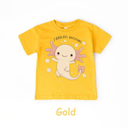 I Axolotl Questions Kids T-Shirt – Cute Aquatic Animal Pun