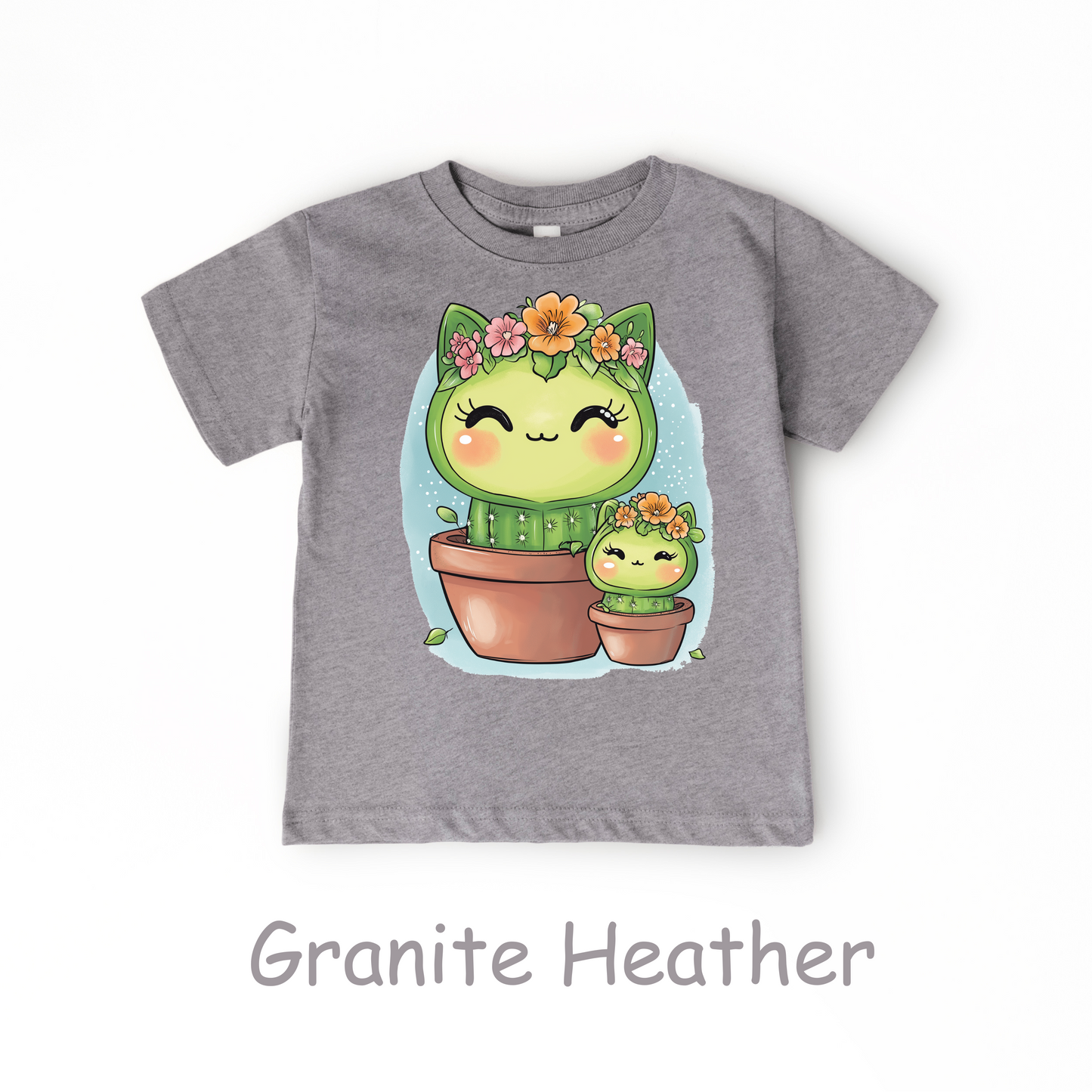 Cactus Kitty Duo Kids T-Shirt – Cute Cat and Cactus Toddler Tee